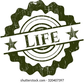 Life rubber seal with grunge texture
