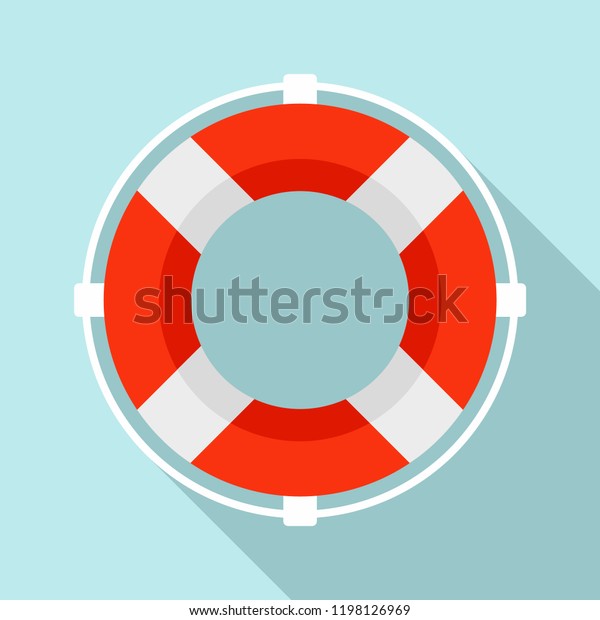 Life saver buoy\
solution icon. Flat illustration of life saver buoy solution vector\
icon for web design