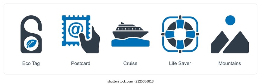 Life Saver And Cruise Icon Concept