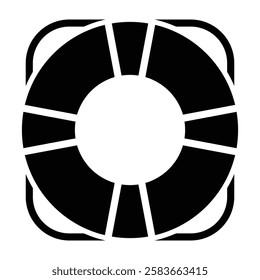 Life Saver Glyph Icon Vector Design