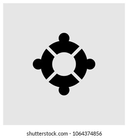 Life saver icon, illustration, isolated vector sign, symbol
