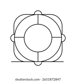 life saver icon with white background vector stock illustration