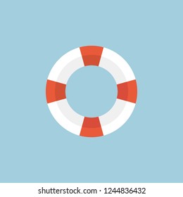 Life Saver Ring Icon. Modern Minimal Flat Design Style, Vector illustration. Travel Icons Set