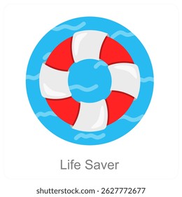 Life Saver and safety icon concept