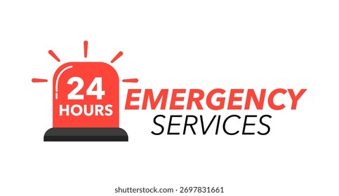 Ilustración vectorial de concepto de logotipo de servicios de emergencia que salvan vidas.