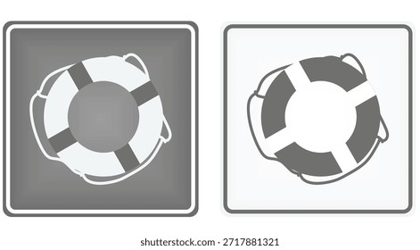 Life saving equipment sign. vector