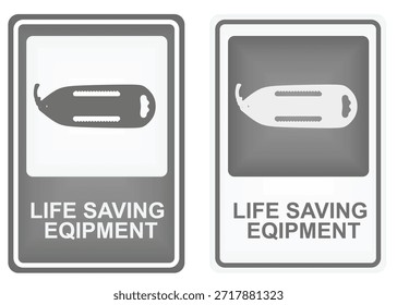 Life saving equipment sign. vector