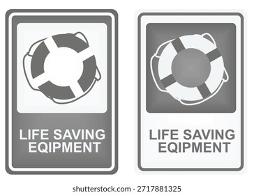 Life saving equipment sign. vector