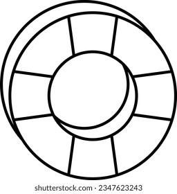  life saving line icon design style 