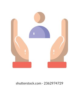 Life secure vector icon which can easily modify or edit

