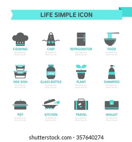 life Simple icons set