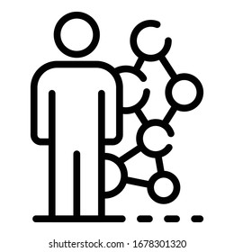 Icono de combinación de habilidades de vida. Icono de vector de combinación de habilidades de vida útil de esquema para diseño web aislado en fondo blanco