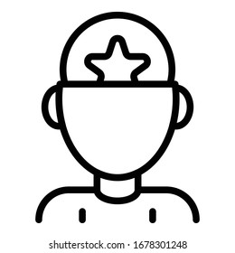 Life skill thinking icon. Outline life skill thinking vector icon for web design isolated on white background
