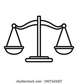 Life skills balance icon. Outline life skills balance vector icon for web design isolated on white background