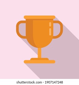 Life skills gold cup icon. Flat illustration of life skills gold cup vector icon for web design