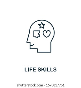 Life Skills icon. Simple line element Life Skills symbol for templates, web design and infographics