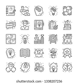 Iconos vectoriales de preparación para la vida