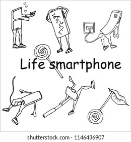 life smartphone vector illustration