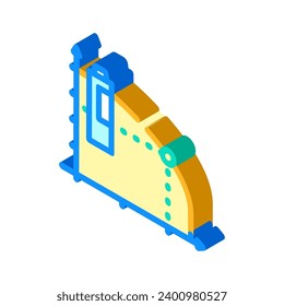 life span battery isometric icon vector. life span battery sign. isolated symbol illustration