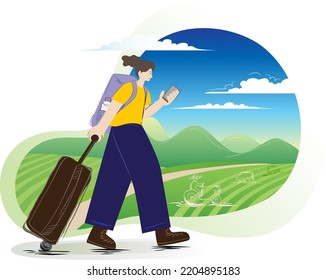 Life style for good day. Vector illustration for design.