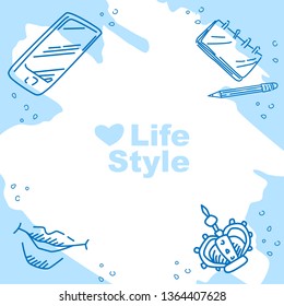 Life style vector illustration. Vector banner 