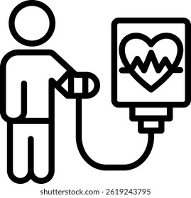 Life Support Icon Outline Vector Illustration
