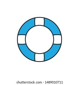 Life support line icon vector