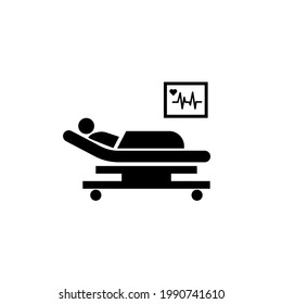 Life Support Machine Silhouette Icon. Clipart Image Isolated On White Background