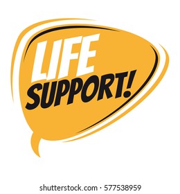 life support retro speech balloon