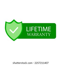 life time guarantee green. Vector illustration.