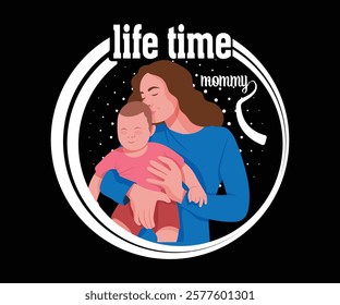 
life time mommy '''' Mather's Day T shirt Design

