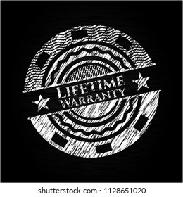 Life Time Warranty chalk emblem