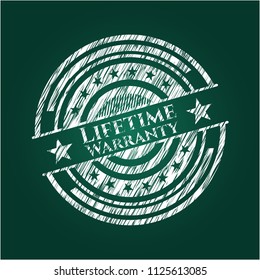 Life Time Warranty chalkboard emblem