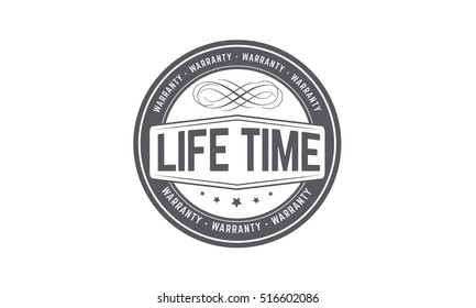 life time warranty icon vector