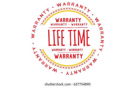 life time warranty icon vector vintage grunge guarantee background