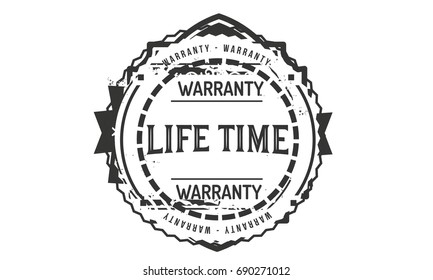 life time warranty icon vintage rubber stamp guarantee