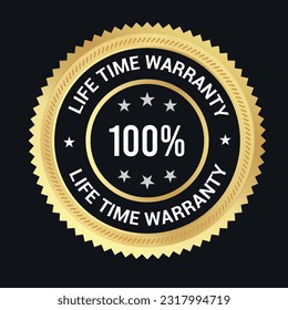 Life time Warranty logo design. Lifetime Warranty vector badge icons