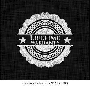 Life Time Warranty on chalkboard