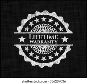 Life Time Warranty on chalkboard