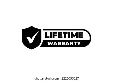 Life time warranty stamp label vector