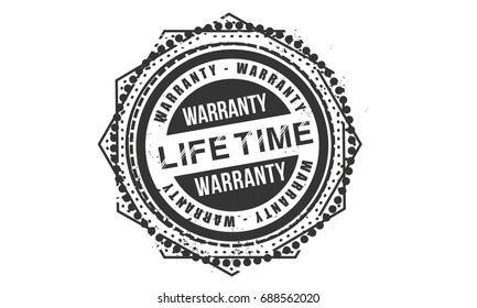 life time warranty vintage grunge rubber stamp guarantee background