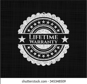 Life Time Warranty written on a chalkboard