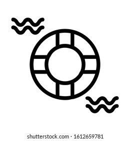 life tire icon with black line style
