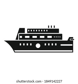 Black Silhouette Cruise Ship Design Stock Vector (Royalty Free ...