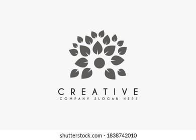 Life tree logo design vector illustration. Tree logo usable for nature health company isolated on white background