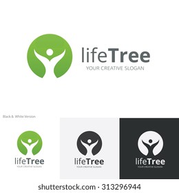 Life Tree Vector Logo Template.