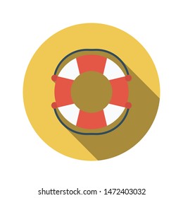 life tube glyph flat vector icon