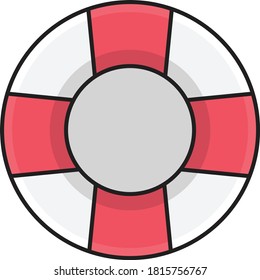 life tube vector flat color icon 