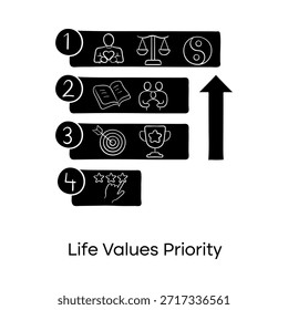 Life Values Priority Icon – Ranking Importance Vector