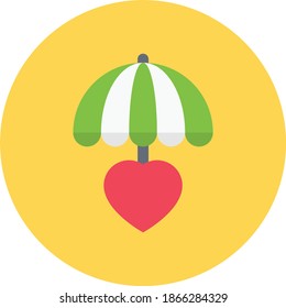 life vector flat colour icon